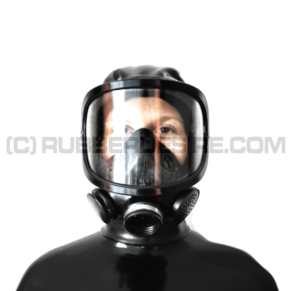 Deluxe Gasmaskenzipperhaube HR-FZ mit Panoramafenster - Modell Fernez Willson - sofort lieferbar in Größe L